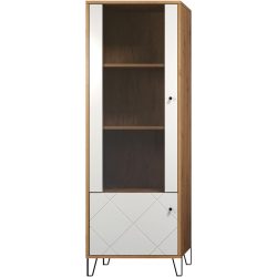 Vitrine Clara Braun Holz 63 cm 172 cm 40 cm - Farbe: eiche - Material: Holzwerkstoff - Vitrine
