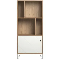 Regal Clara Braun Holz 63 cm 136 cm - Farbe: eiche - Material: Holzwerkstoff - Regal