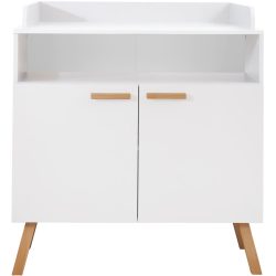 Wickelkommode Matis Weiss Holz 96 cm 78 cm - Material: Holzwerkstoff - Wickelkommode