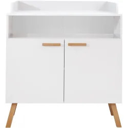 Wickelkommode Matis Weiss Holz 96 cm 78 cm - Material: Holzwerkstoff - Wickelkommode