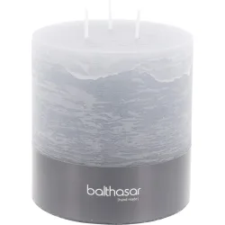 Balthasar - Zylinderkerze 3-Docht, 120X120MM, Hellgrau