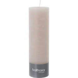 Balthasar - Zylinderkerze, 60X200MM, Taupe