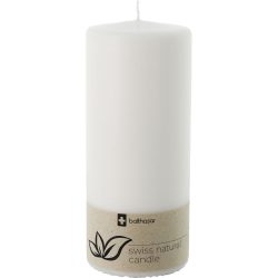 Balthasar Kerze Swiss Natural weiss H17 cm D7 cm, Brenndauer 65h - Material: Wachs - Kerze