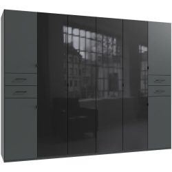Kleiderschrank Dragon Grau Holzwerkstoff 270 cm 58 cm 208 cm - Farbe: graphite - Kleiderschrank