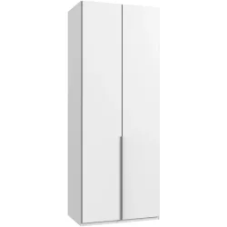 Kleiderschrank Jagor Weiss Holzwerkstoff 90 cm 58 cm 236 cm - Kleiderschrank