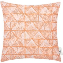 Tom Tailor Zierkissenbezug Squared Triangle Orange Baumwolle 40 cm 40 cm - Farbe: coral - Zierkissenbezug
