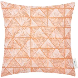 Tom Tailor Zierkissenbezug Squared Triangle Orange Baumwolle 40 cm 40 cm - Farbe: coral - Zierkissenbezug