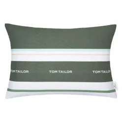 Tom Tailor, Tom Tailor - Logo Kissenbezug, 40 x 60 cm, Lindengrün