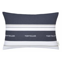 Tom Tailor Zierkissenbezug Logo Blau Baumwolle/Polyester 40 cm 60 cm - Farbe: navy blau - Material: Polyester/Baumwolle - Zierkissenbezug