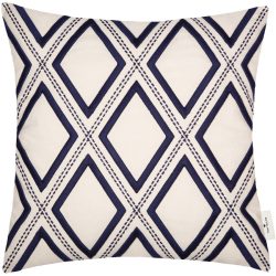 Tom Tailor Zierkissenbezug 3D Rhombus Blau Baumwolle/Polyester 45 cm 45 cm - Farbe: natur - Material: Polyester/Baumwolle - Zierkissenbezug