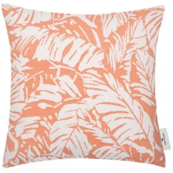 Tom Tailor Zierkissenbezug Highlighted Leaves Orange Baumwolle 40 cm 40 cm - Farbe: pfirsich - Zierkissenbezug