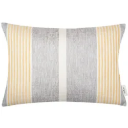 Tom Tailor Zierkissenbezug Fresh Stripe Gelb Polyester 40 cm 60 cm - Farbe: Yellow - Zierkissenbezug