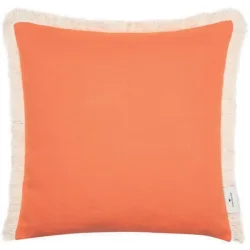 Tom Tailor - Fringed Cotton Kissenbezug, 40 x 40 cm, Tomate