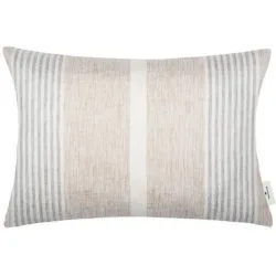 Tom Tailor Zierkissenbezug Fresh Stripe Grau Polyester 40 cm 60 cm - Zierkissenbezug