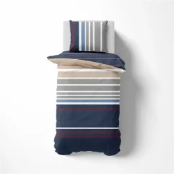 Nautica - Bradford Bettwäsche Set, Bradford Gestreiftes Bettwäsche-Set, 160 x 210 cm + 65 x 100 cm, Multicolor