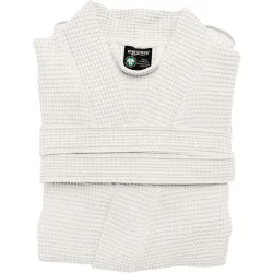 Mary rose Bademantel Waffelpique Weiss Baumwolle S - Farbe: Perle - Bademantel