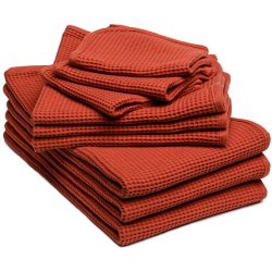 Mary rose Gästetuch Waffelpique Braun Baumwolle 30 cm 50 cm - Farbe: Zimt - Material: Bio Baumwolle - Gästetuch