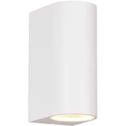 Wandlampe aussen Reeya Weiss 6.9 cm 15 cm - Farbe: weiss matt - Material: Aluminium-Druckguss - Wandlampe aussen