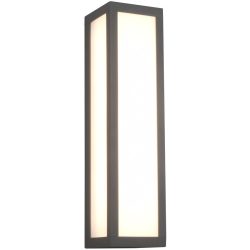 Wandlampe aussen Fomane Grau 9 cm 36 cm - Farbe: anthrazit - LED - Lichtfarbe: Warmweiss - Material: Aluminium-Druckguss - Wandlampe aussen- LED