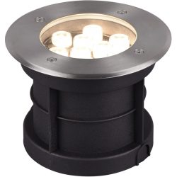 Spot Gabea Grau Edelstahl 16 cm 12 cm - Farbe: Nickel matt - LED - Lichtfarbe: Warmweiss - Spot- LED Energiesparlampe