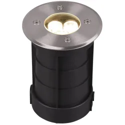 Spot Gabea Grau Edelstahl 11 cm 14.5 cm - Farbe: Nickel matt - LED - Lichtfarbe: Warmweiss - Spot- LED Energiesparlampe