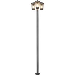 Stehlampe aussen Cagver Grau 44.6 cm 220 cm - Farbe: anthrazit - Material: Aluminium-Druckguss - Stehlampe aussen