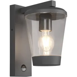 Wandlampe aussen Cagver Grau 16 cm 28 cm - Farbe: anthrazit - Material: Aluminium-Druckguss - Wandlampe aussen