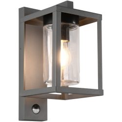 Wandlampe aussen Lungo Grau 16 cm 33.5 cm - Farbe: anthrazit - Material: Aluminium-Druckguss - Wandlampe aussen