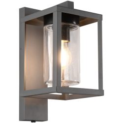 Wandlampe aussen Lungo Grau 16 cm 33 cm - Farbe: anthrazit - Material: Aluminium-Druckguss - Wandlampe aussen
