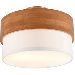 Deckenlampe Sesona Grau Metall 30 cm 22 cm - Farbe: Nickel matt - Deckenlampe