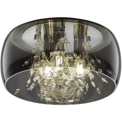 Deckenlampe Chave Grau Glas 34 cm 17.5 cm - Farbe: chrom - Deckenlampe