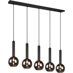 Pendellampe Caprid Schwarz Metall 115 cm 150 cm - Farbe: schwarz matt - Pendellampe