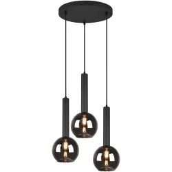 Pendellampe Caprid Schwarz Metall 45 cm 150 cm - Farbe: schwarz matt - Pendellampe