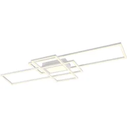 Deckenlampe Carphira Weiss Metall 105 cm 6.5 cm - Farbe: weiss matt - LED - Deckenlampe- LED Energiesparlampe