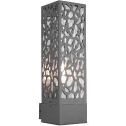 Wandlampe aussen Dobtos Grau Edelstahl 14 cm 36 cm - Farbe: anthrazit