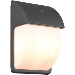 Wandlampe Mapla Grau 18 cm 27.5 cm - Farbe: anthrazit - Material: Aluminium-Druckguss - Wandlampe