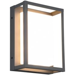 Wandlampe Werot Grau Metall 18 cm 24 cm - Farbe: anthrazit - LED - Lichtfarbe: Extra warmweiss - Helles Neutralweiss - Wandlampe- LED Energiesparlampe