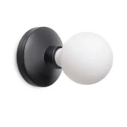 Beleuchtung Humble Schwarz Aluminium/Glas 12 cm 18 cm - LED - Beleuchtung