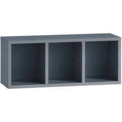 Regal Elmeri Blau/Grau Holzwerkstoff 60 cm 25 cm - Farbe: graublau - Regal