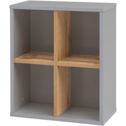 Wandregal Luise Grau Holzwerkstoff 41 cm 48 cm - Farbe: platin - Wandregal