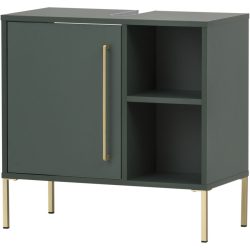 Waschbeckenunterschrank Annkatrin Grün Holzwerkstoff 65 cm 33 cm - Farbe: waldgrün - Waschbeckenunterschrank