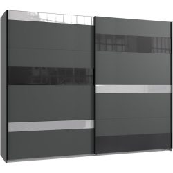 Kleiderschrank Capda Grau Holzwerkstoff 270 cm 65 cm 210 cm - Farbe: graphit - Kleiderschrank