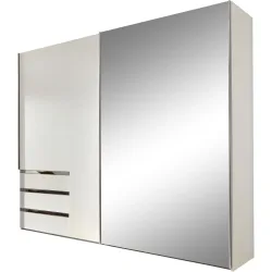 Kleiderschrank Sanko Weiss Holz 250 cm 65 cm 216 cm - Material: Holzwerkstoff - Kleiderschrank