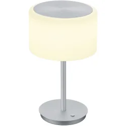 Bankamp Tischlampe Grand opal Silber Aluminium 20 cm 34 cm - Farbe: Aluminium eloxiert - LED - Lichtfarbe: Extra warmweiss - Tischlampe- LED