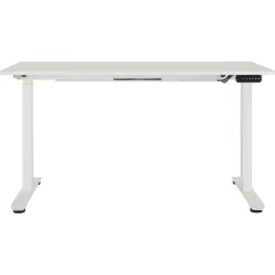 Schreibtisch Lario Weiss Holzwerkstoff 140 cm Höhenverstellbar (elektrisch) - Material: Melaninbeschichtete Holzwerkstoffplatte - Schreibtisch