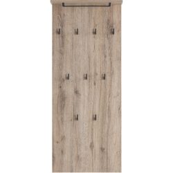 Garderobenpaneel Como Braun Holzwerkstoff 50 cm 120.6 cm - Farbe: Wildeiche - Garderobenpaneel