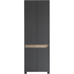 Schuhschrank Como Grau Holzwerkstoff 56.9 cm 164.5 cm - Farbe: anthrazit - Schuhschrank