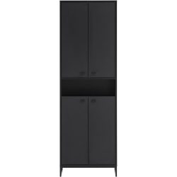 Schuhschrank Janine Schwarz Holzwerkstoff 60.2 cm 185.5 cm - Schuhschrank
