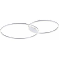 Deckenlampe Q-Kate Silber Aluminium 80 cm 5.2 cm - LED - Lichtfarbe: Extra warmweiss - Tageslichtweiss - Deckenlampe- LED Energiesparlampe