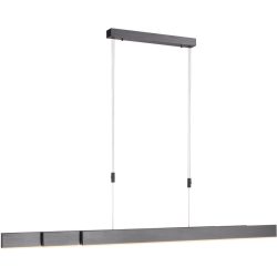 Pendellampe Q-Vito Bronze Eisen 59 cm 120 cm - Farbe: messing matt - LED - Lichtfarbe: Extra warmweiss - Tageslichtweiss - Pendellampe- LED